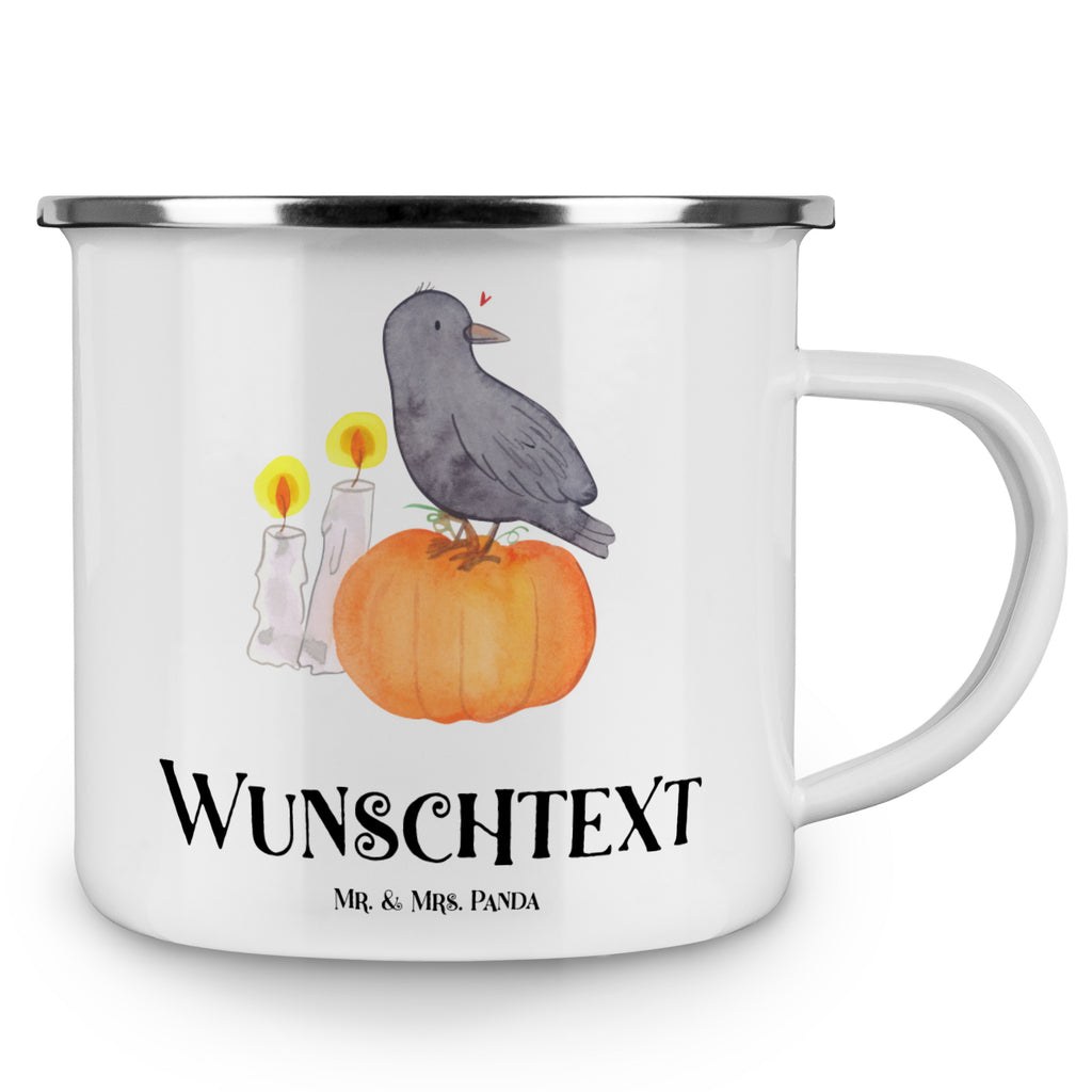 Personalisierte Emaille Tasse Krähe Halloween Emaille Tasse personalisiert, Emaille Tasse mit Namen, Campingtasse personalisiert, Namenstasse, Campingtasse bedrucken, Campinggeschirr personalsisert, tasse mit namen, personalisierte tassen, personalisierte tasse, tasse selbst gestalten, tasse bedrucken, tassen bedrucken, Halloween, Deko, Martinssingen, Dekoration, Geschenke, Schenken