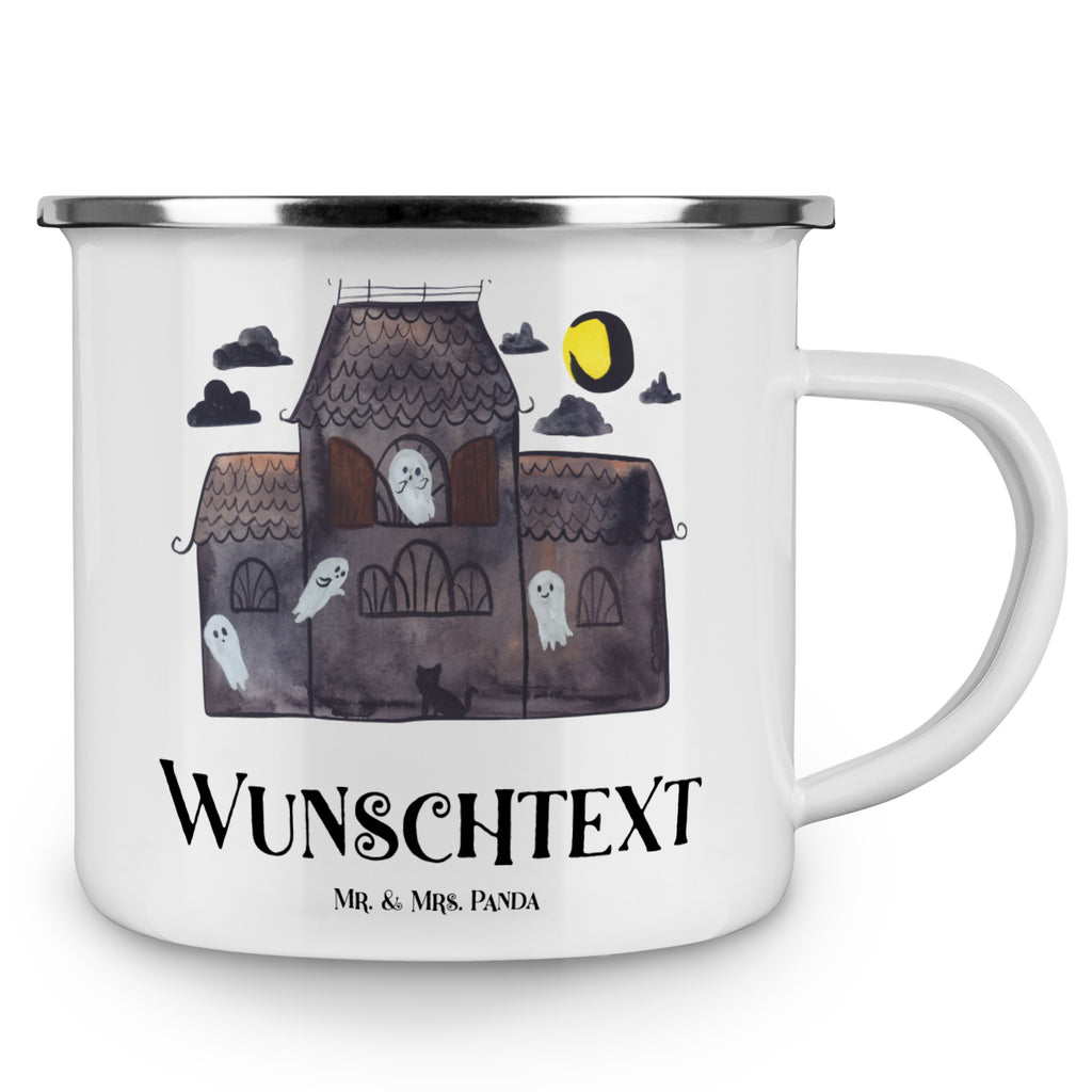 Personalisierte Emaille Tasse Geister Villa Emaille Tasse personalisiert, Emaille Tasse mit Namen, Campingtasse personalisiert, Namenstasse, Campingtasse bedrucken, Campinggeschirr personalsisert, tasse mit namen, personalisierte tassen, personalisierte tasse, tasse selbst gestalten, tasse bedrucken, tassen bedrucken, Halloween, Deko, Martinssingen, Dekoration, Geschenke, Schenken