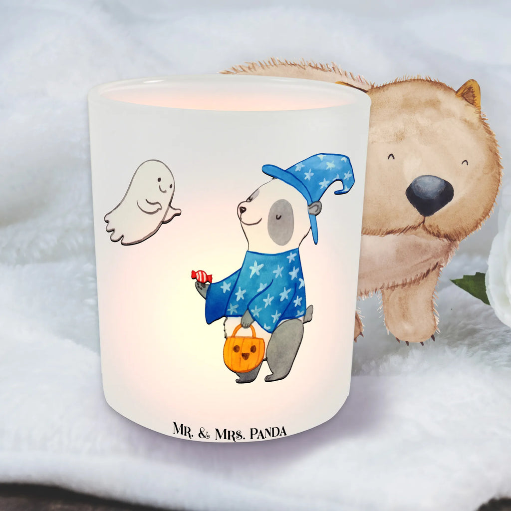 Windlicht Panda Zauberer Windlicht Glas, Teelichtglas, Teelichthalter, Teelichter, Kerzenglas, Windlicht Kerze, Kerzenlicht, Glas Windlicht, Windlicht Zur Hochzeit, Windlicht Deko, Windlicht Hochzeit, Teelichtgläser, Windlicht Dekorieren, Halloween, Deko, Martinssingen, Dekoration, Geschenke, Schenken, Halloween Deko, Trick or Treat, Süßes sonst gibt's saures, Panda, Zauberer, Gespenst