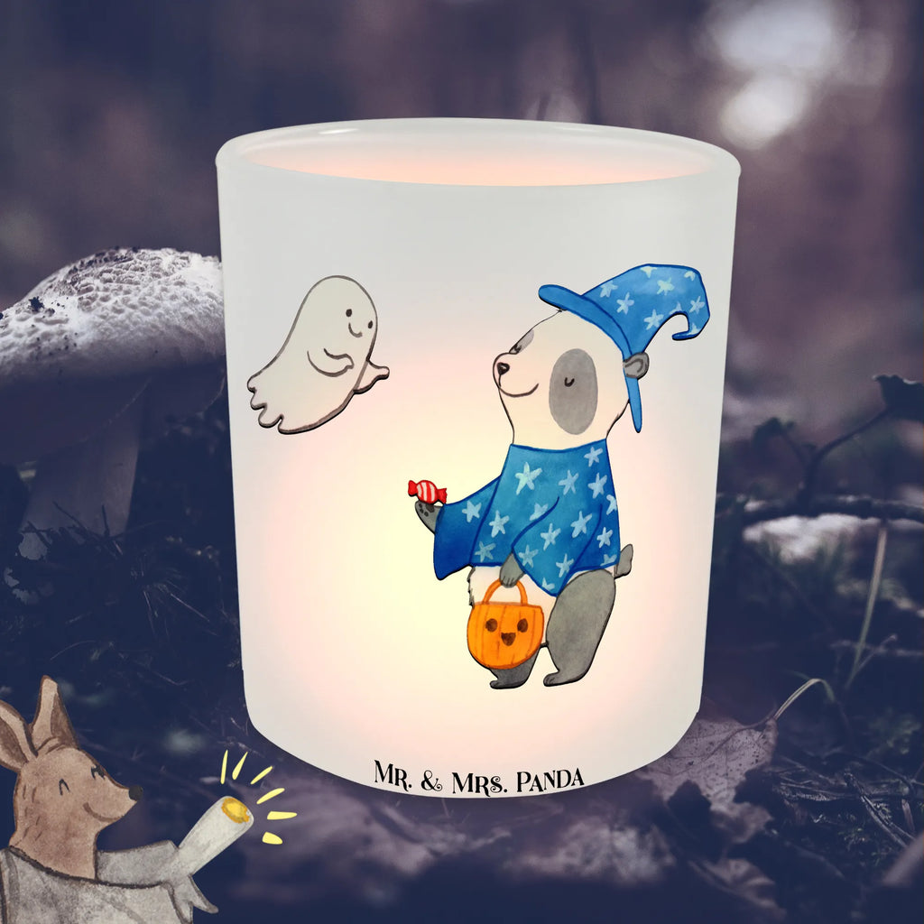 Windlicht Panda Zauberer Windlicht Glas, Teelichtglas, Teelichthalter, Teelichter, Kerzenglas, Windlicht Kerze, Kerzenlicht, Glas Windlicht, Windlicht Zur Hochzeit, Windlicht Deko, Windlicht Hochzeit, Teelichtgläser, Windlicht Dekorieren, Halloween, Deko, Martinssingen, Dekoration, Geschenke, Schenken, Halloween Deko, Trick or Treat, Süßes sonst gibt's saures, Panda, Zauberer, Gespenst