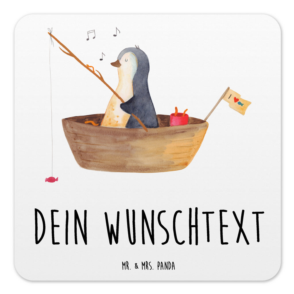 Personalisiertes Untersetzer Set Pinguin Angelboot Personalisierte Untersetzer, Pinguin, Pinguine, Angeln, Boot, Angelboot, Lebenslust, Leben, genießen, Motivation, Neustart, Neuanfang, Trennung, Scheidung, Geschenkidee Liebeskummer