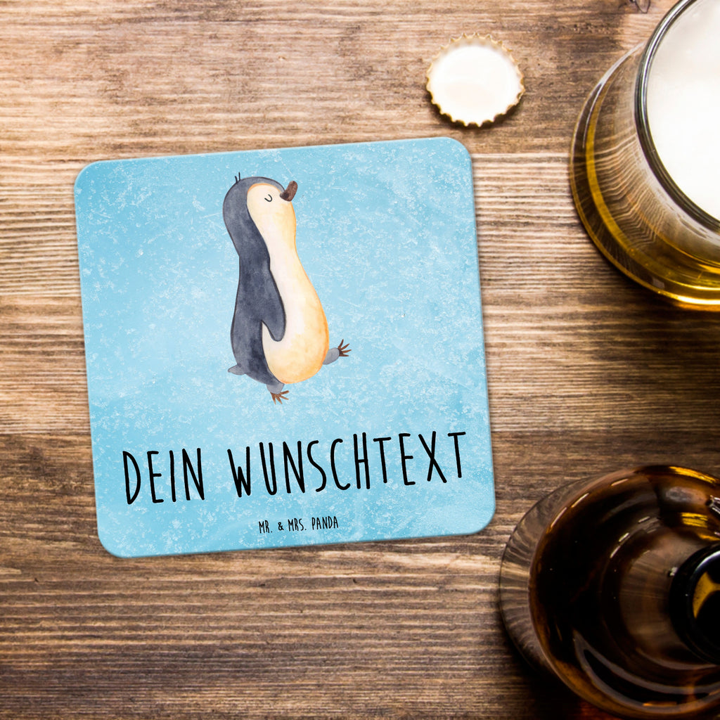 Personalisiertes Untersetzer Set Pinguin marschieren Personalisierte Untersetzer, Pinguin, Pinguine, Frühaufsteher, Langschläfer, Bruder, Schwester, Familie