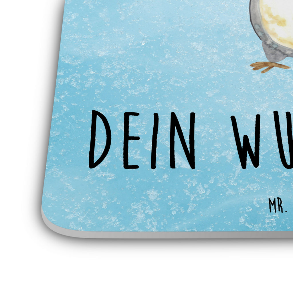 Personalisiertes Untersetzer Set Pinguin Duschen Personalisierte Untersetzer, Pinguin, Pinguine, Dusche, duschen, Lebensmotto, Motivation, Neustart, Neuanfang, glücklich sein