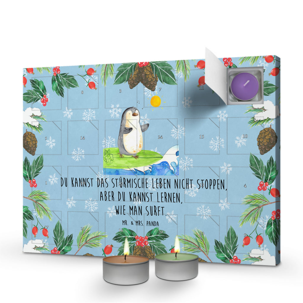 Duftkerzen Adventskalender Pinguin Surfer Adventskalender, Kerzen Adventskalender, Duftkerzen Adventskalender, Pinguin, Pinguine, surfen, Surfer, Hawaii, Urlaub, Wellen, Wellen reiten, Portugal