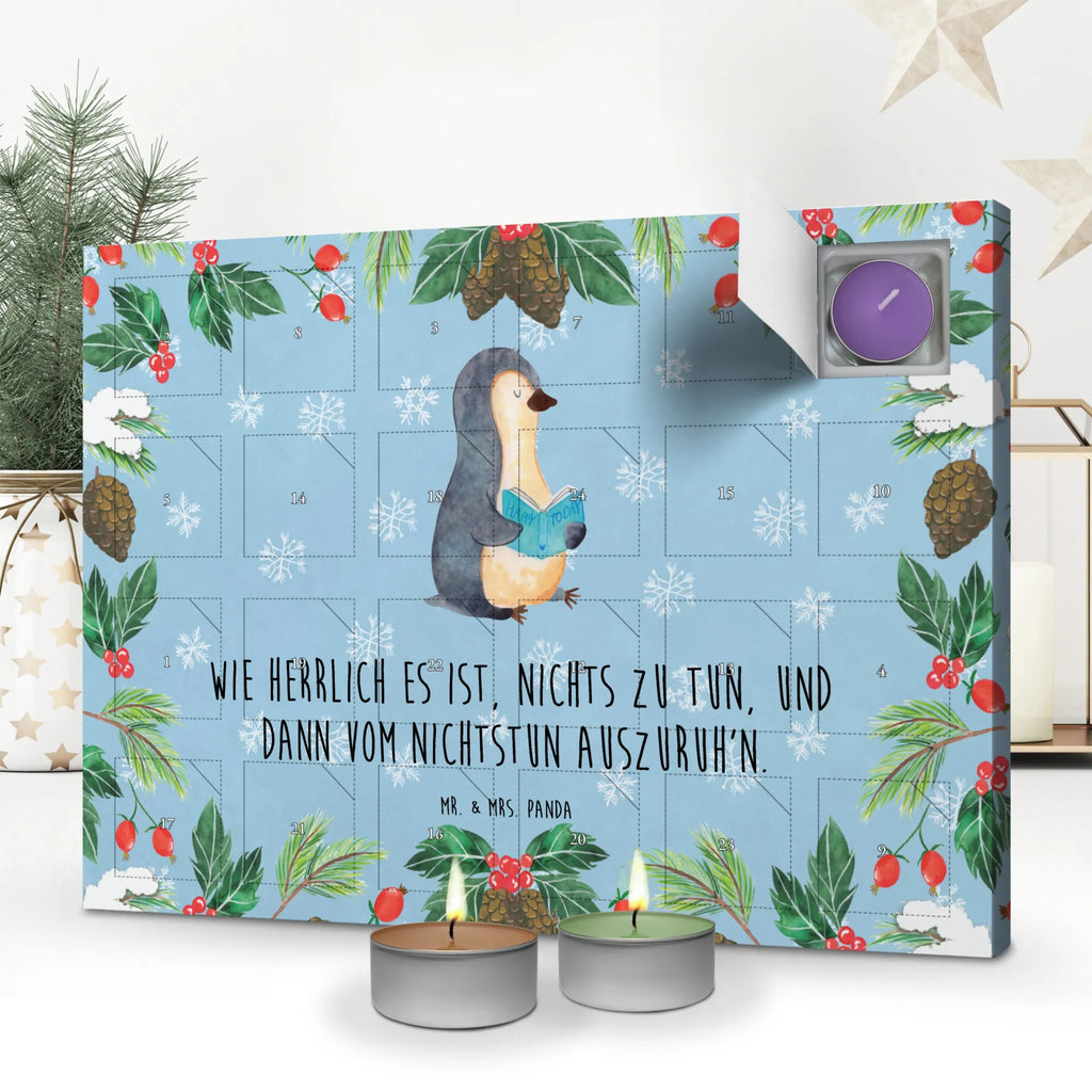 Duftkerzen Adventskalender Pinguin Buch Adventskalender, Kerzen Adventskalender, Duftkerzen Adventskalender, Pinguin, Pinguine, Buch, Lesen, Bücherwurm, Nichtstun, Faulenzen, Ferien, Urlaub, Freizeit