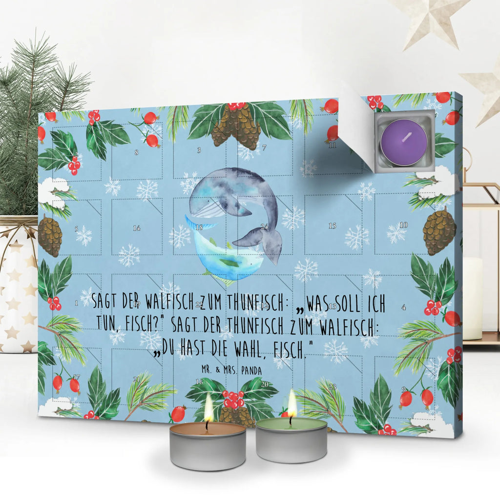 Duftkerzen Adventskalender Walfisch Thunfisch Adventskalender, Kerzen Adventskalender, Duftkerzen Adventskalender, Tiermotive, Gute Laune, lustige Sprüche, Tiere, Wal, Wahl, Tunfisch, Wortwitz lustig, Spruch lustig, Flachwitz, Witz, Spruch des Tages, Flachwitz Geschenk