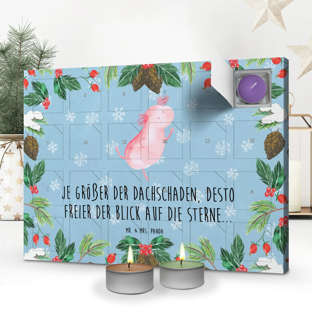 Duftkerzen Adventskalender Axolotl Tanzen Adventskalender, Kerzen Adventskalender, Duftkerzen Adventskalender, Axolotl, Molch, Axolot, Schwanzlurch, Lurch, Lurche, Dachschaden, Sterne, verrückt, Freundin, beste Freundin