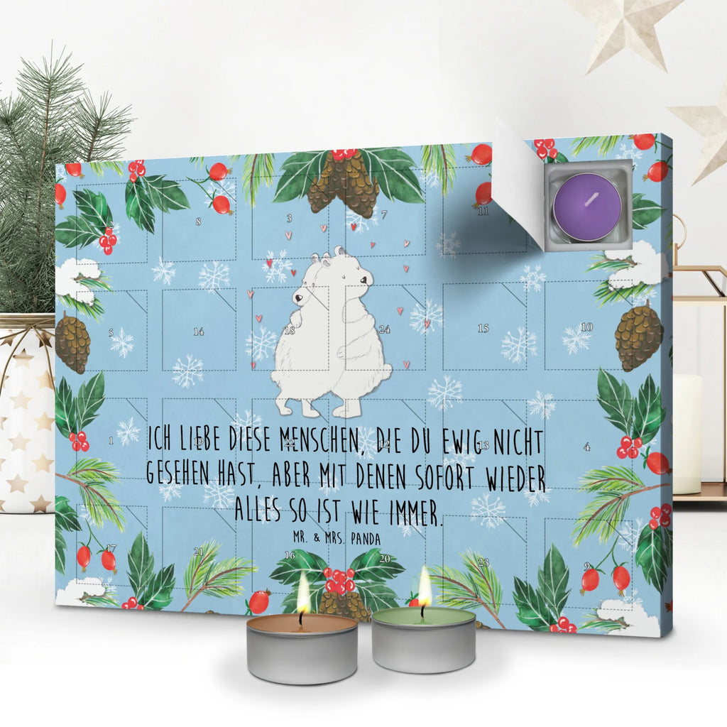 Duftkerzen Adventskalender Eisbär Umarmen Adventskalender, Kerzen Adventskalender, Duftkerzen Adventskalender, Tiermotive, Gute Laune, lustige Sprüche, Tiere