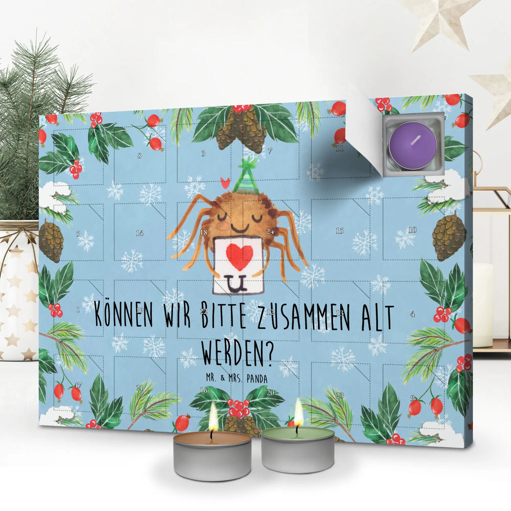 Duftkerzen Adventskalender Spinne Agathe Brief Adventskalender, Kerzen Adventskalender, Duftkerzen Adventskalender, Spinne Agathe, Spinne, Agathe, Videos, Merchandise, Liebesbeweis, Ich Liebe dich, Heiratsantrag, Verliebt, Liebespaar, Liebesgeschenk, Treuebeweis, Treuetest