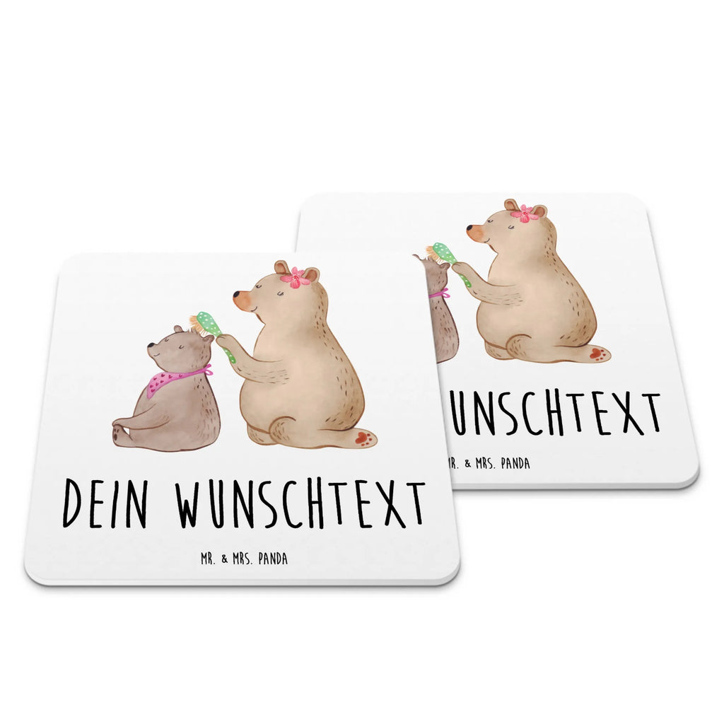 Personalisiertes Untersetzer Set Bär Kind Personalisierte Untersetzer, Familie, Vatertag, Muttertag, Bruder, Schwester, Mama, Papa, Oma, Opa, Geschenk, Mutti, Mutter