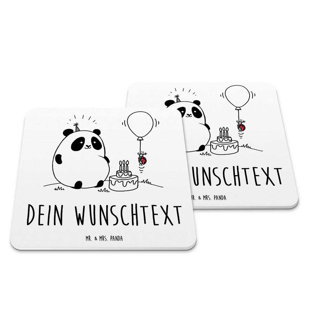 Personalisiertes Untersetzer Set Panda Geburtstag Personalisierte Untersetzer