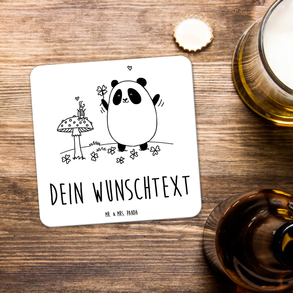 Personalisiertes Untersetzer Set Panda Glück Personalisierte Untersetzer