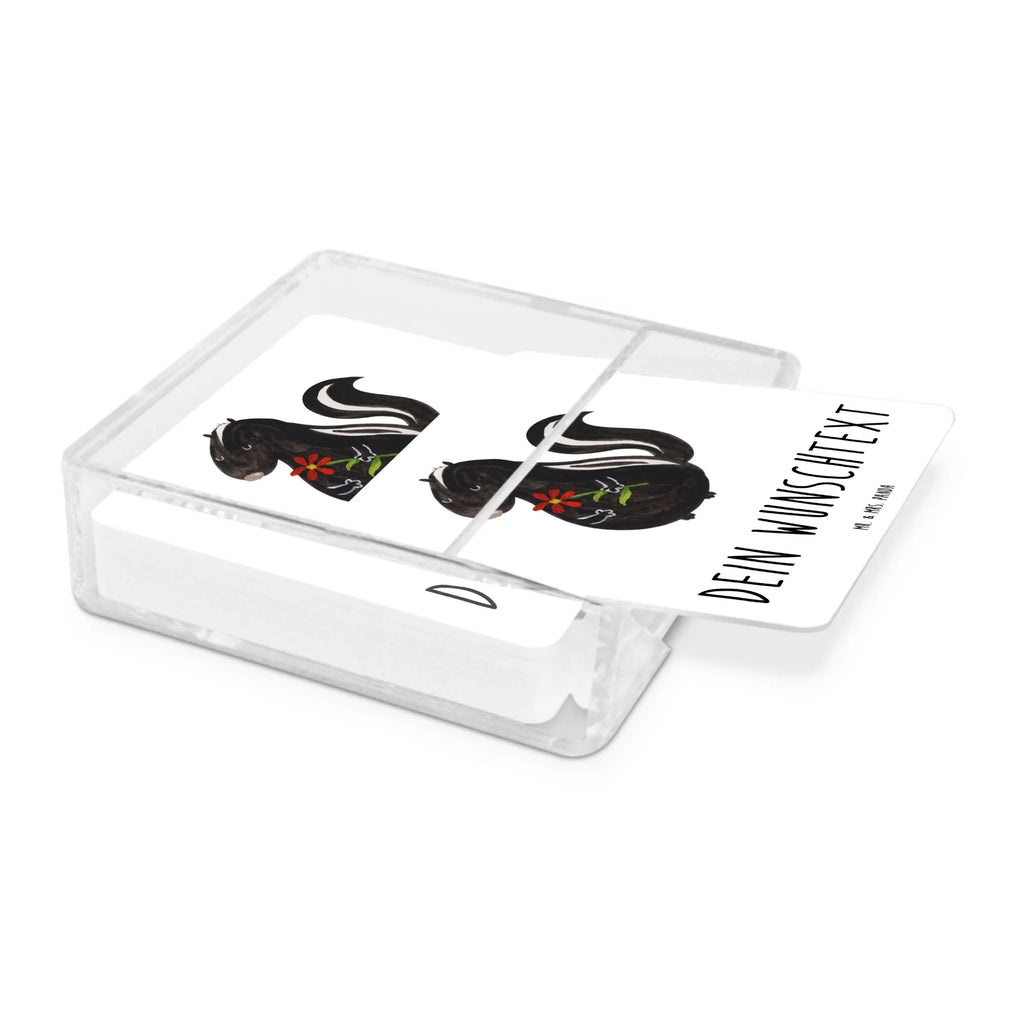 Personalisiertes Untersetzer Set Stinktier Blume Personalisierte Untersetzer, Stinktier, Skunk, Wildtier, Raubtier, Stinker, Stinki, Tagträumer, verträumt, Dreams, Träume