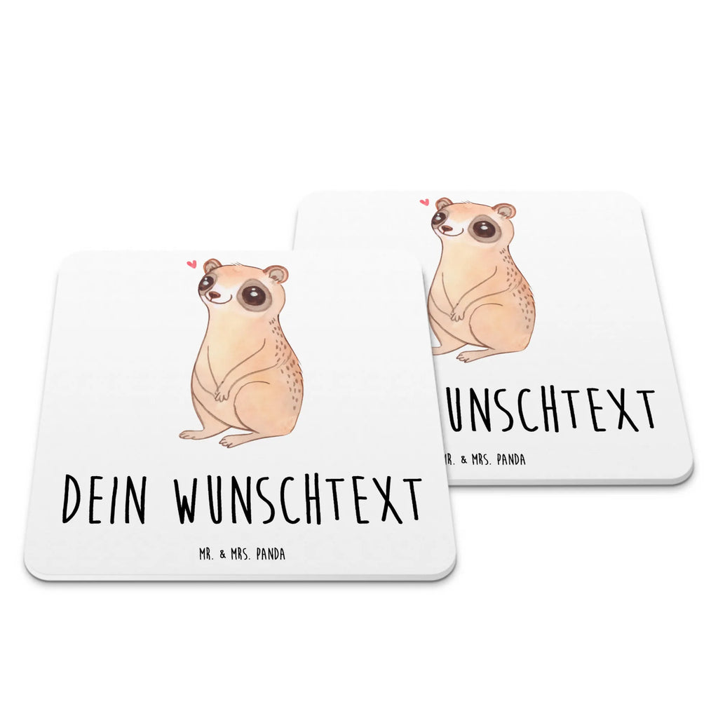 Personalisiertes Untersetzer Set Plumplori Glücklich Personalisierte Untersetzer, Tiermotive, Gute Laune, lustige Sprüche, Tiere, Plumplori, Niedlich, Glück