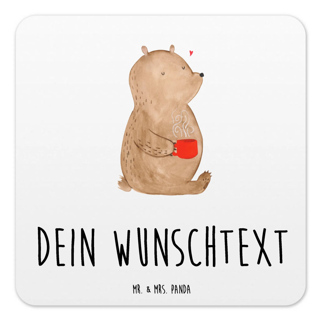 Personalisiertes Untersetzer Set Bär Kaffee Personalisierte Untersetzer, Bär, Teddy, Teddybär, Kaffee, Coffee, Bären, guten Morgen, Morgenroutine, Welt erobern, Welt retten, Motivation