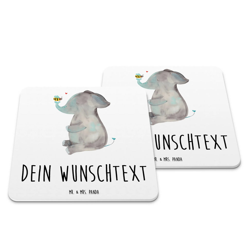 Personalisiertes Untersetzer Set Elefant Biene Personalisierte Untersetzer, Tiermotive, Gute Laune, lustige Sprüche, Tiere, Elefant, Biene, Liebe, Liebesbeweis, Jahrestag, Liebesgeschenk, Heiratsantrag, Hochzeitsgeschenk, Liebesspruch