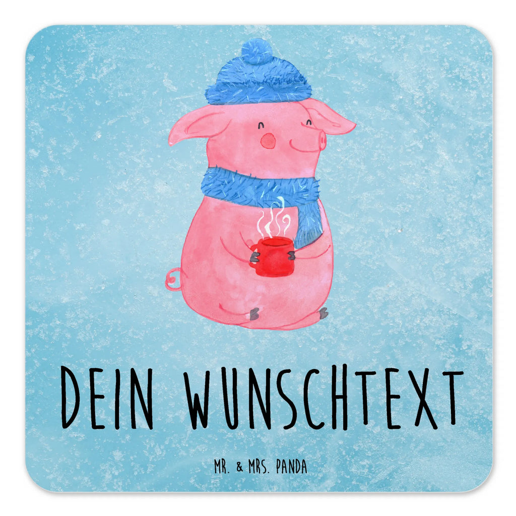 Personalisiertes Untersetzer Set Schwein Glühwein Personalisierte Untersetzer, Winter, Weihnachten, Weihnachtsdeko, Nikolaus, Advent, Heiligabend, Wintermotiv, Glühschwein, Glühwein, Weihnachtsmarkt, Punsch