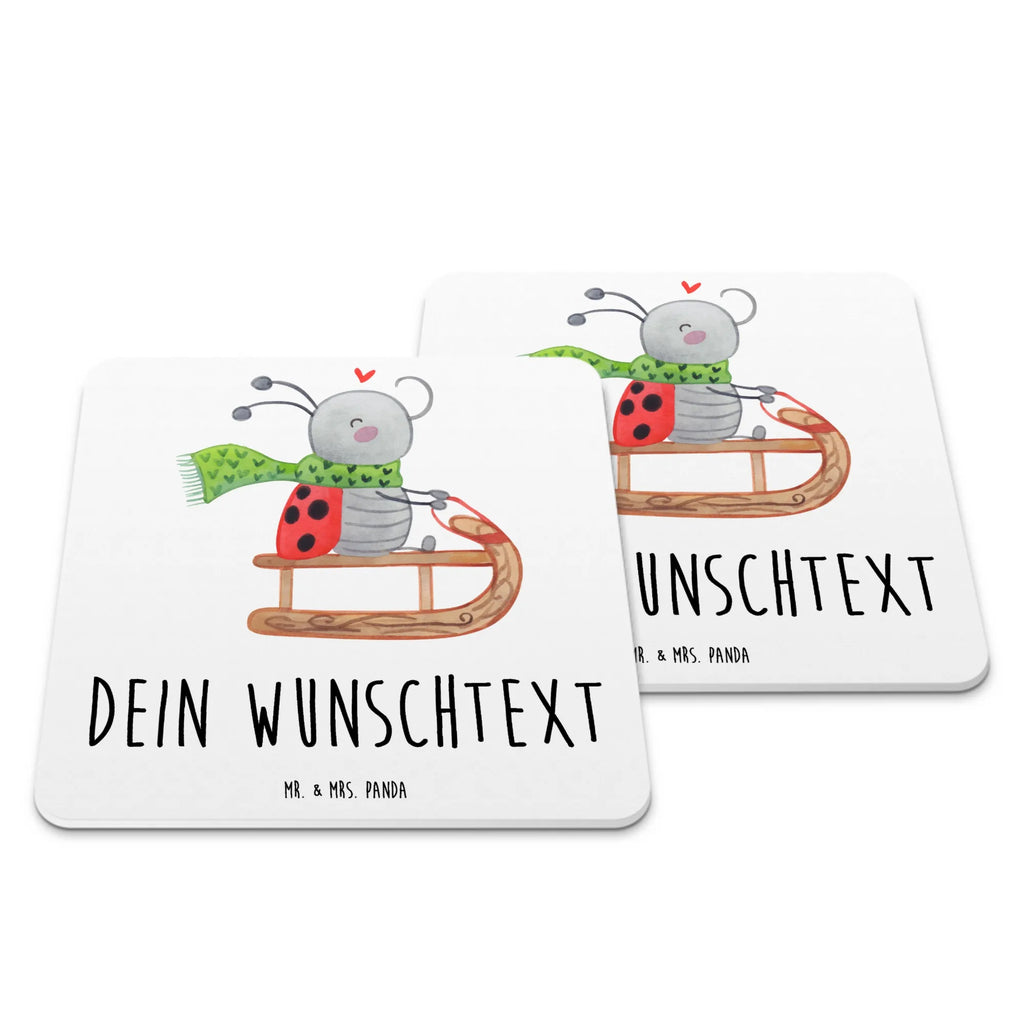 Personalisiertes Untersetzer Set Smörle Rodeln Personalisierte Untersetzer, Winter, Weihnachten, Weihnachtsdeko, Nikolaus, Advent, Heiligabend, Wintermotiv, Schlittenfahren, Smörle, Marzipan