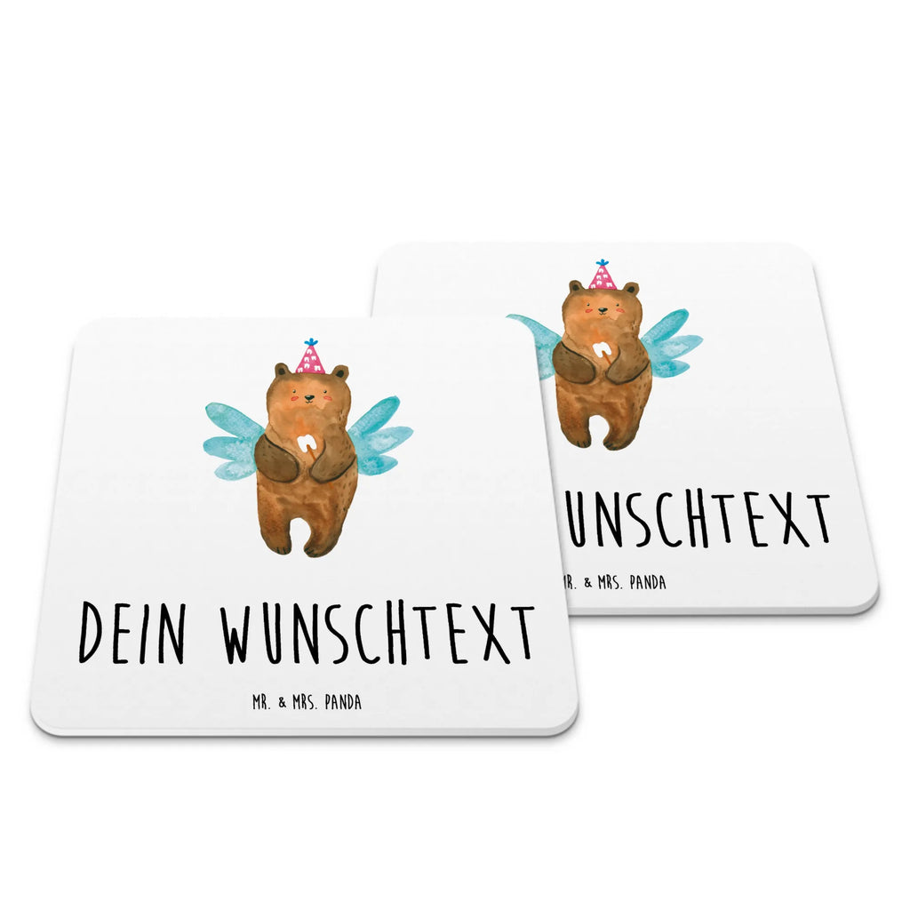 Personalisiertes Untersetzer Set Bär Zahnfee Personalisierte Untersetzer, Bär, Teddy, Teddybär, Zahnfee, Fee, Milchzahn, Erster Zahn