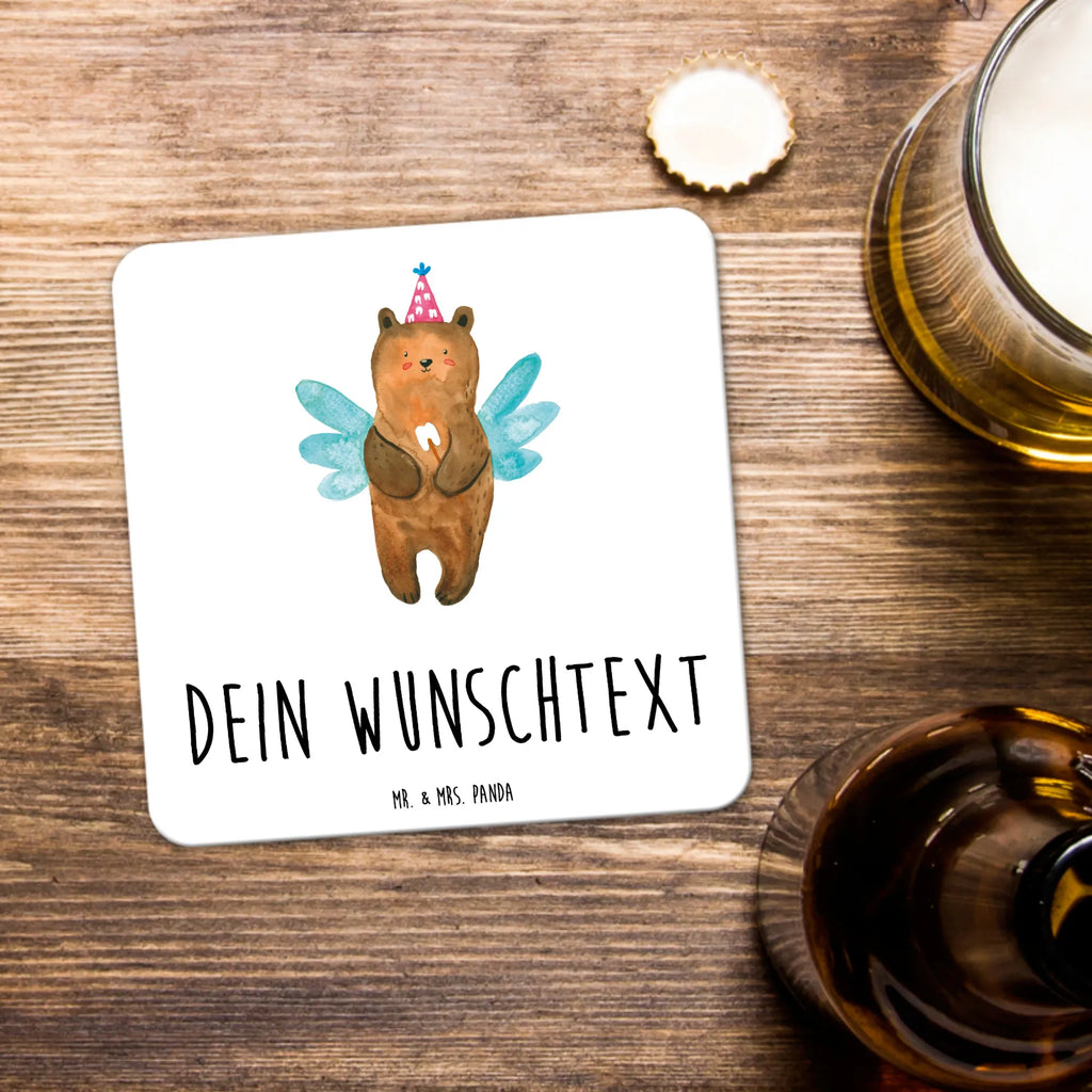 Personalisiertes Untersetzer Set Bär Zahnfee Personalisierte Untersetzer, Bär, Teddy, Teddybär, Zahnfee, Fee, Milchzahn, Erster Zahn
