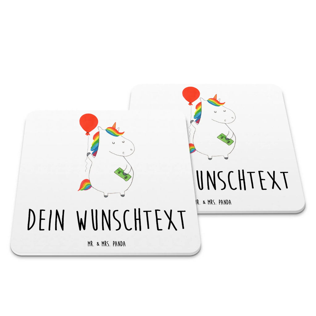 Personalisiertes Untersetzer Set Einhorn Luftballon Personalisierte Untersetzer, Einhorn, Einhörner, Einhorn Deko, Pegasus, Unicorn, Luftballon, Geld, Lebenslust, Freude, Geschenk, Freundin