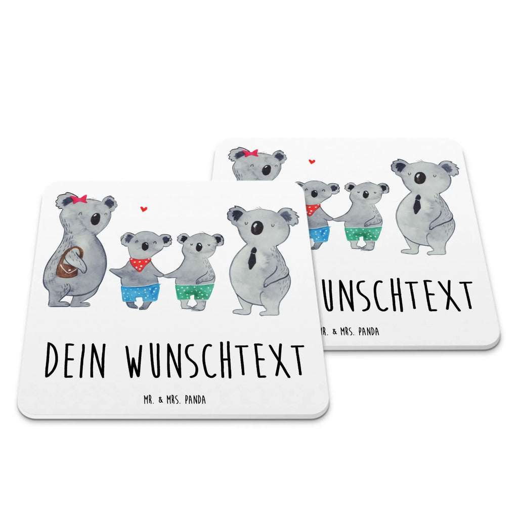 Personalisiertes Untersetzer Set Koala Familie zwei Personalisierte Untersetzer, Familie, Vatertag, Muttertag, Bruder, Schwester, Mama, Papa, Oma, Opa, Koala, Koalabär, beste Familie, Familienzeit, Familienleben, Koalafamilie, Lieblingsfamilie