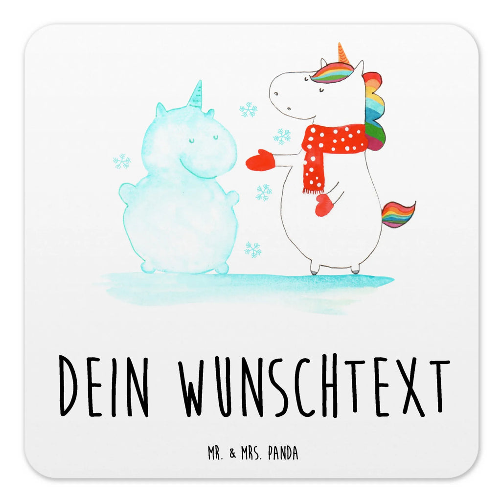 Personalisiertes Untersetzer Set Einhorn Schneemann Personalisierte Untersetzer, Einhorn, Einhörner, Einhorn Deko, Unicorn, Schneemann, Winter, Schnee, Kuchen, Weihnachten, kalt, Mütze, Handschuhe, X-Mas