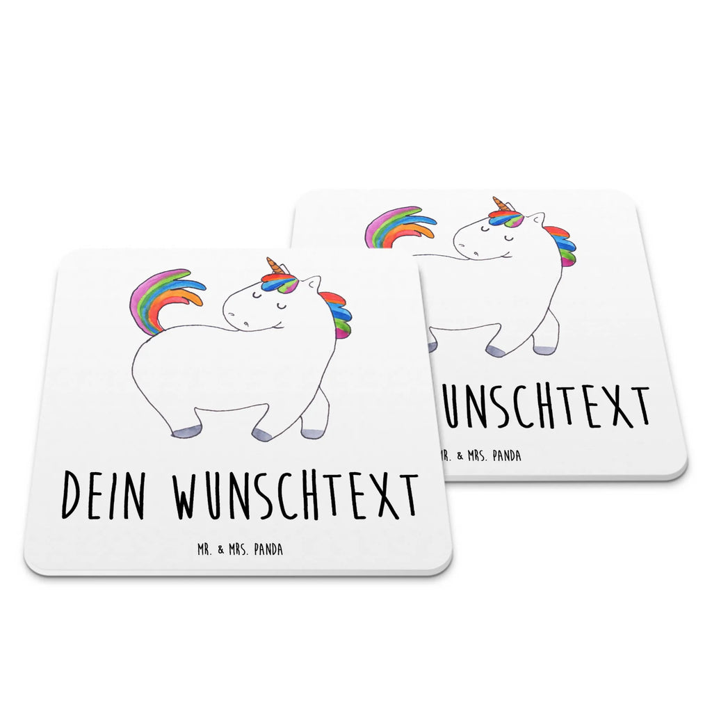 Personalisiertes Untersetzer Set Einhorn Stolzieren Personalisierte Untersetzer, Einhorn, Einhörner, Einhorn Deko, Pegasus, Unicorn, stolz, anders, bunt, Pferd, Reiter, Reiten, Freundin, Geschenk