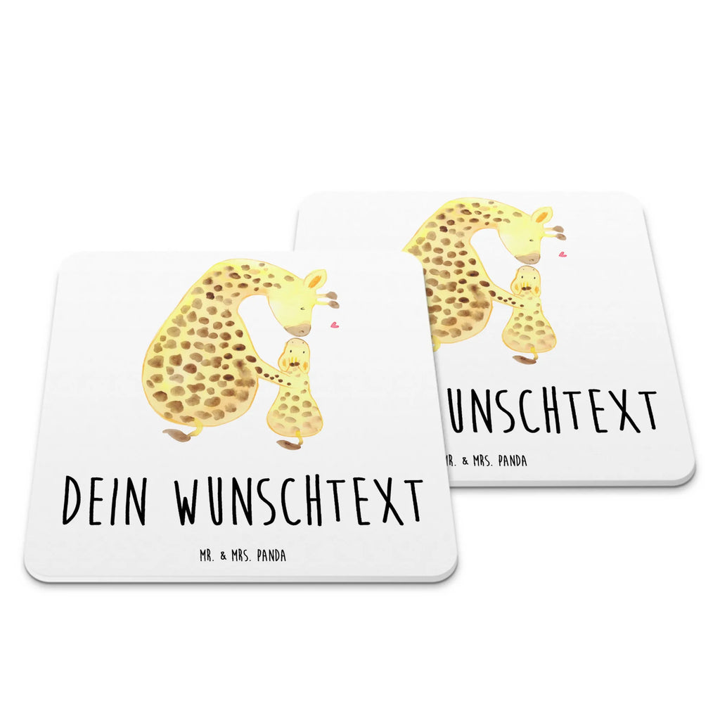 Personalisiertes Untersetzer Set Giraffe Kind Personalisierte Untersetzer, Afrika, Wildtiere, Giraffe, Kind, Mutter, Mama, Tochter, Sohn, Lieblingsmensch