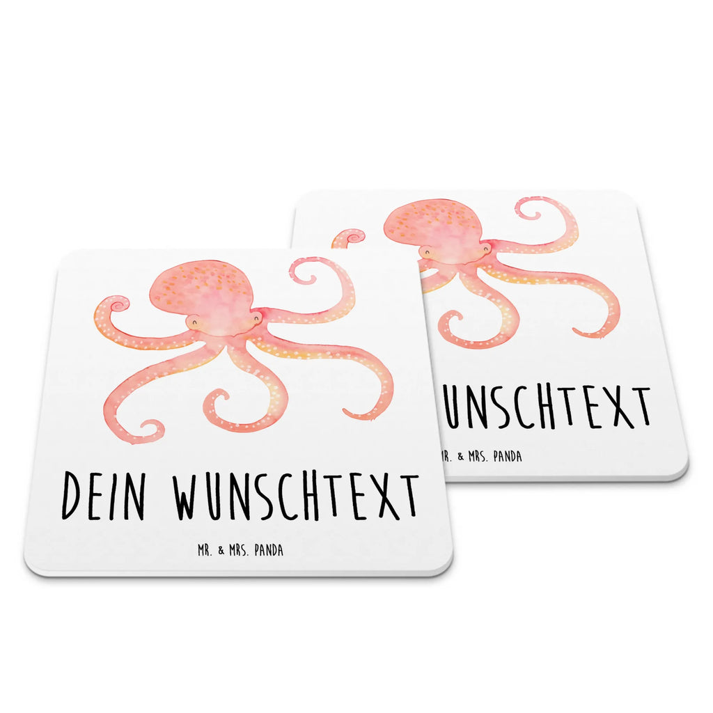 Personalisiertes Untersetzer Set Tintenfisch Personalisierte Untersetzer, Tiermotive, Gute Laune, lustige Sprüche, Tiere, Meer, Meerestier, Krake, Tintenfisch, Arme, Wasser, Ozean