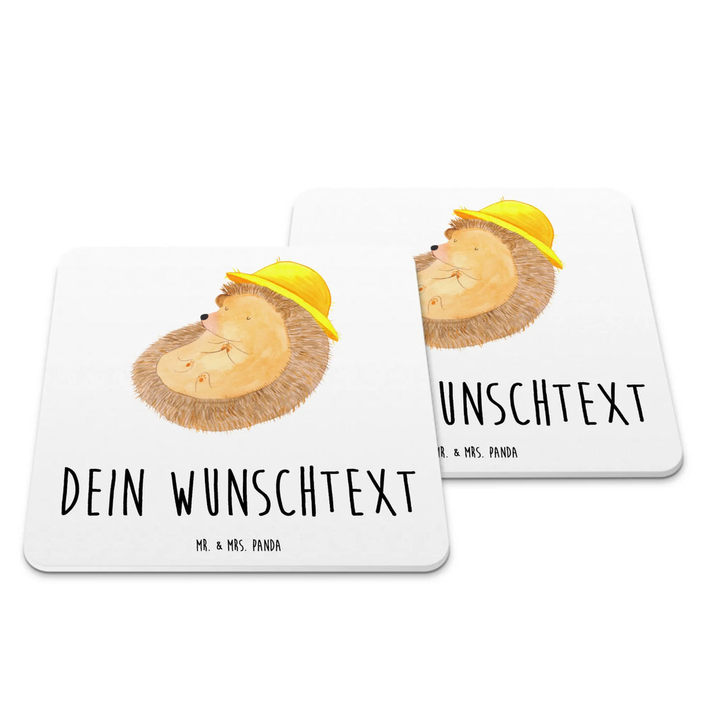 Personalisiertes Untersetzer Set Igel Beten Personalisierte Untersetzer, Tiermotive, Gute Laune, lustige Sprüche, Tiere, Igel, Igel mit Hut, Sonnenhut, Gott, Amen, beten, Leben, Dankbarkeit, Dankbar sein, dankbar, genießen