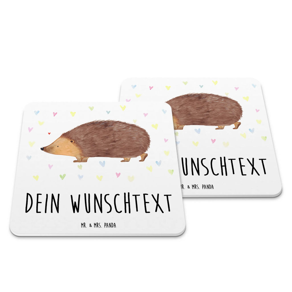 Personalisiertes Untersetzer Set Igel Herzen Personalisierte Untersetzer, Tiermotive, Gute Laune, lustige Sprüche, Tiere, Liebe, Herz, Herzen, Igel, Vertrauen, Kuss, Leben