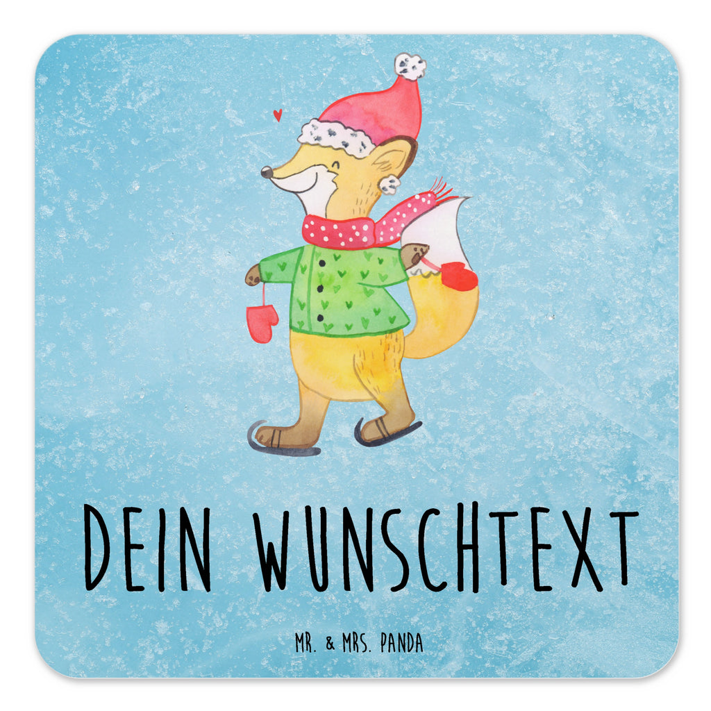 Personalisiertes Untersetzer Set Fuchs  Schlittschuhe Personalisierte Untersetzer, Winter, Weihnachten, Weihnachtsdeko, Nikolaus, Advent, Heiligabend, Wintermotiv, Weihnachtsmann, Weihnachtstage, Weihnachtsbaum, Tannenbaum, Weihnachtszeit