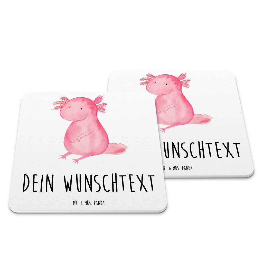 Personalisiertes Untersetzer Set Axolotl null Personalisierte Untersetzer, Axolotl, Molch, Axolot, vergnügt, fröhlich, zufrieden, Lebensstil, Weisheit, Lebensweisheit, Liebe, Freundin