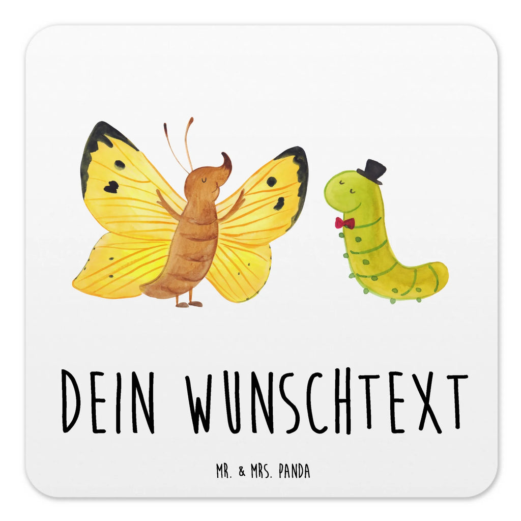 Personalisiertes Untersetzer Set Raupe Schmetterling Personalisierte Untersetzer, Tiermotive, Gute Laune, lustige Sprüche, Tiere, Raupe, Schmetterling, Zitronenfalter, Entwicklung, Erwachsen werden, Kokon, Hut, Hütchen, Schönheit, Aufwachsen