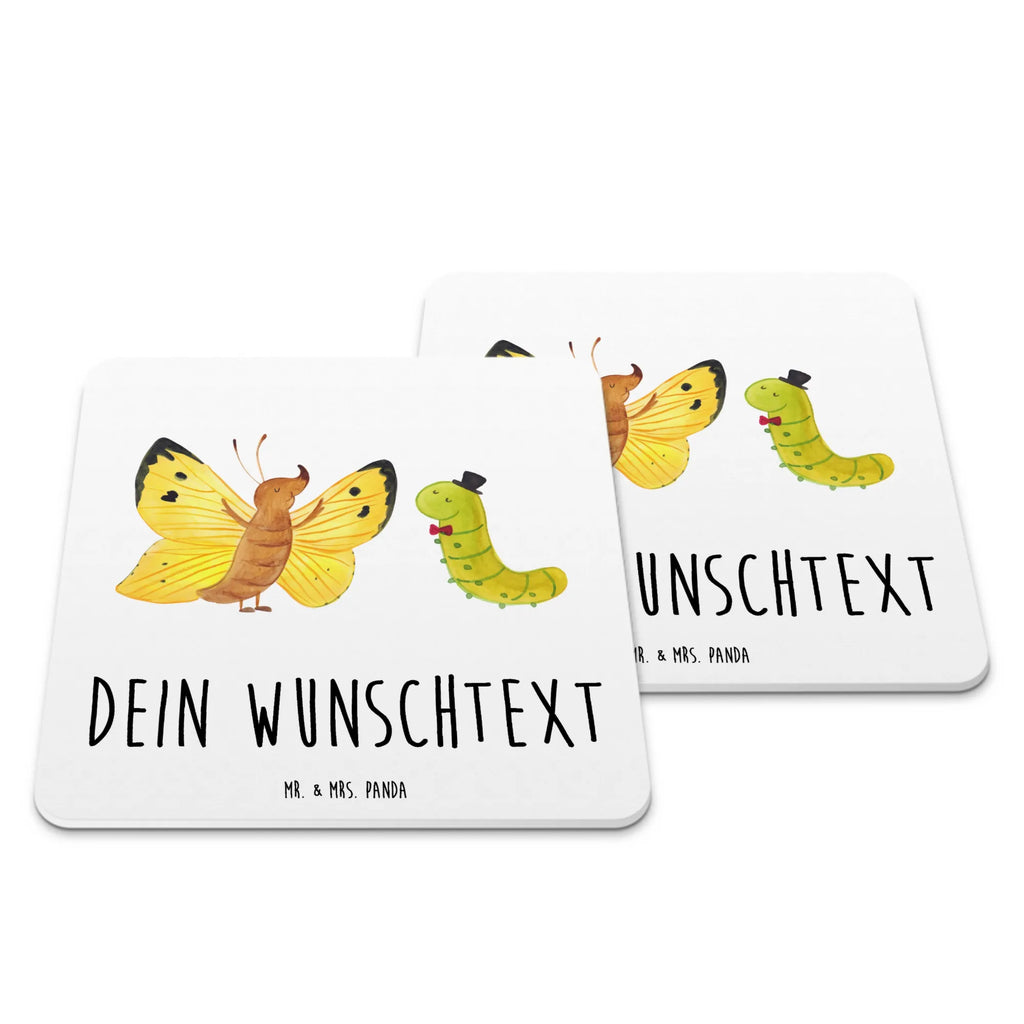 Personalisiertes Untersetzer Set Raupe Schmetterling Personalisierte Untersetzer, Tiermotive, Gute Laune, lustige Sprüche, Tiere, Raupe, Schmetterling, Zitronenfalter, Entwicklung, Erwachsen werden, Kokon, Hut, Hütchen, Schönheit, Aufwachsen