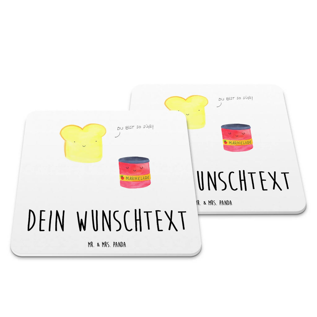 Personalisiertes Untersetzer Set Toast Marmelade Personalisierte Untersetzer, Tiermotive, Gute Laune, lustige Sprüche, Tiere, Toast, Marmelade, Dreamteam, süße Postkarte, süß, Küche Deko, Küche Spruch, Frühstück Einladung, Brot, Toastbrot