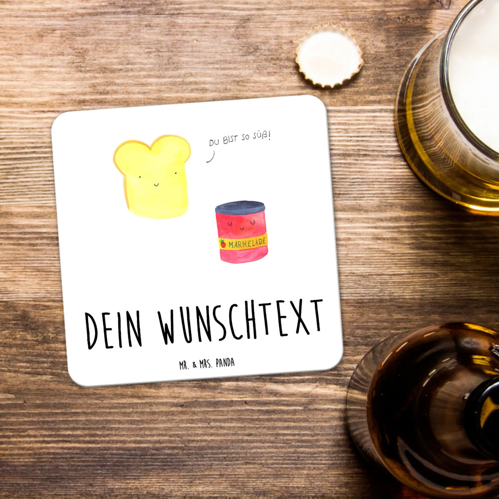 Personalisiertes Untersetzer Set Toast Marmelade Personalisierte Untersetzer, Tiermotive, Gute Laune, lustige Sprüche, Tiere, Toast, Marmelade, Dreamteam, süße Postkarte, süß, Küche Deko, Küche Spruch, Frühstück Einladung, Brot, Toastbrot