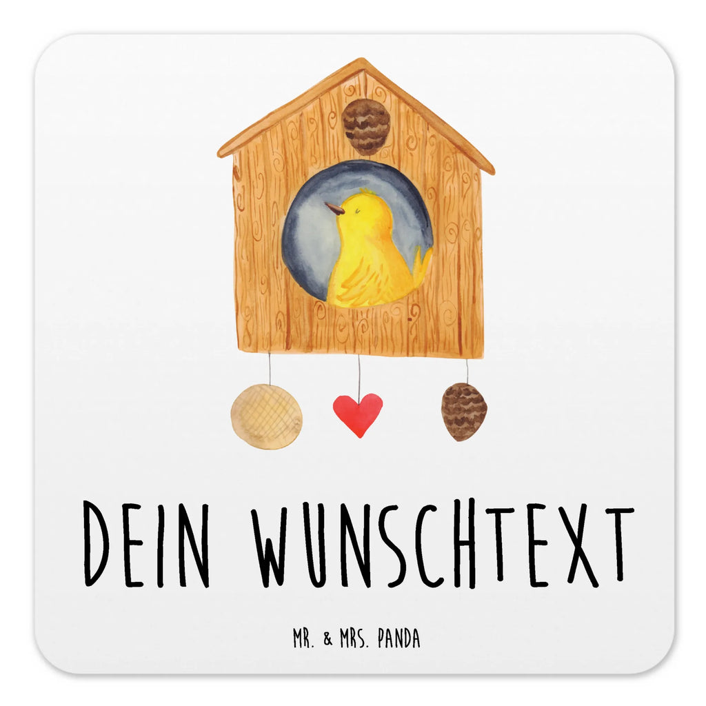 Personalisiertes Untersetzer Set Vogel Haus Personalisierte Untersetzer, Tiermotive, Gute Laune, lustige Sprüche, Tiere, Vogel, Vögel, Vogelhaus, Vogelhäuschen, Home sweet home, Zuhause, Nest, Eigenheim, Familie, Wohnung, Haus, unser Haus, Lieblingsort, Castle