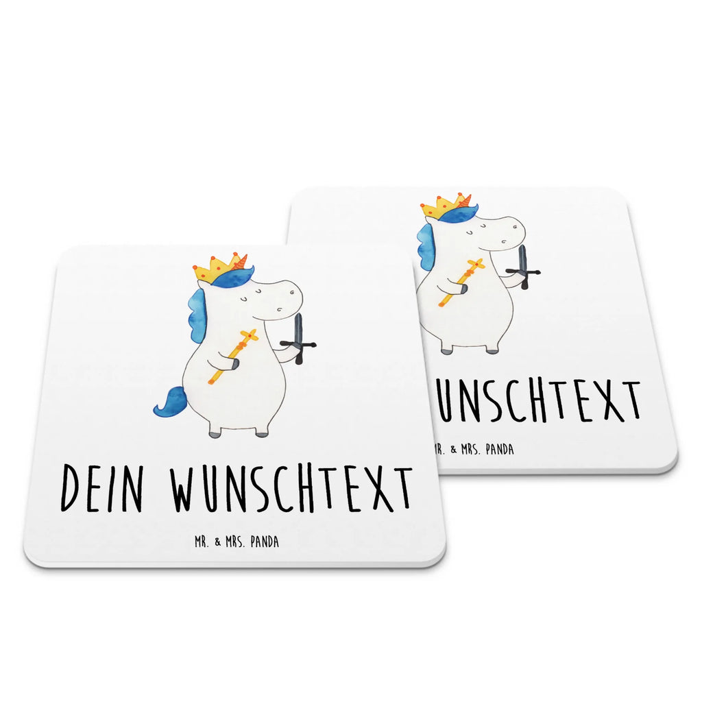 Personalisiertes Untersetzer Set Einhorn König mit Schwert Personalisierte Untersetzer, Einhorn, Einhörner, Einhorn Deko, Unicorn, König, Ritter, Mittelalter