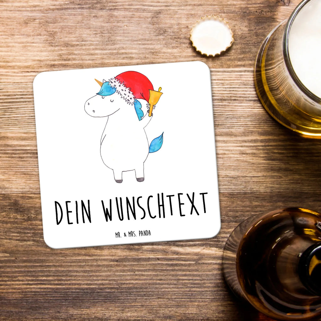 Personalisiertes Untersetzer Set Einhorn Weihnachtsmann Personalisierte Untersetzer, Einhorn, Einhörner, Einhorn Deko, Pegasus, Unicorn, Gin, Schokolade, Schoki, Weihnachten, Weihnachtsmann, Nikolaus, Wunschzettel, Wunschliste, Feenstaub