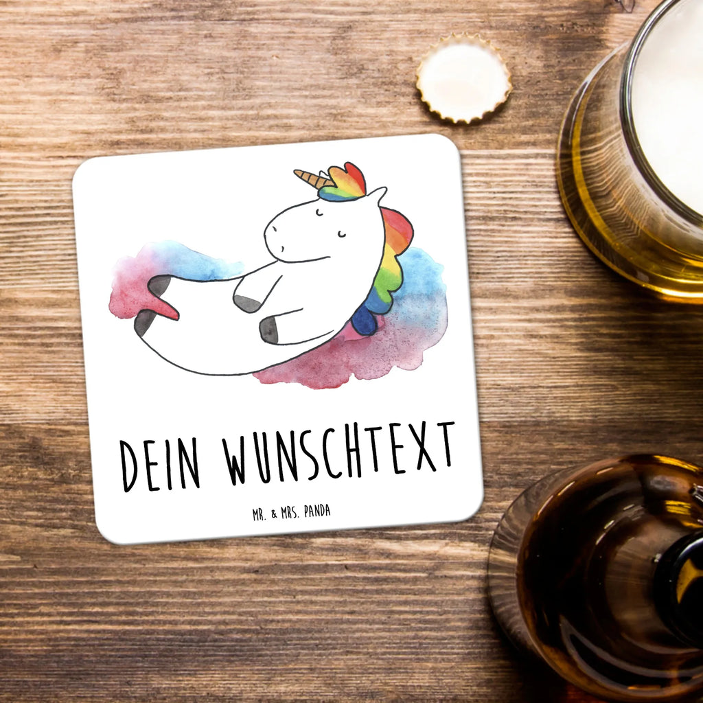 Personalisiertes Untersetzer Set Einhorn Wolke 7 Personalisierte Untersetzer, Einhorn, Einhörner, Einhorn Deko, Pegasus, Unicorn, verliebt, Menschen, witzig, lustig, Geschenk, Glaube, Realität, Lächeln