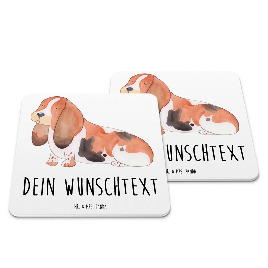 Personalisiertes Untersetzer Set Hund Basset Hound Personalisierte Untersetzer, Hund, Hundemotiv, Haustier, Hunderasse, Tierliebhaber, Hundebesitzer, Sprüche, Basset Hound, Basset, Hundeliebe, kinderlos