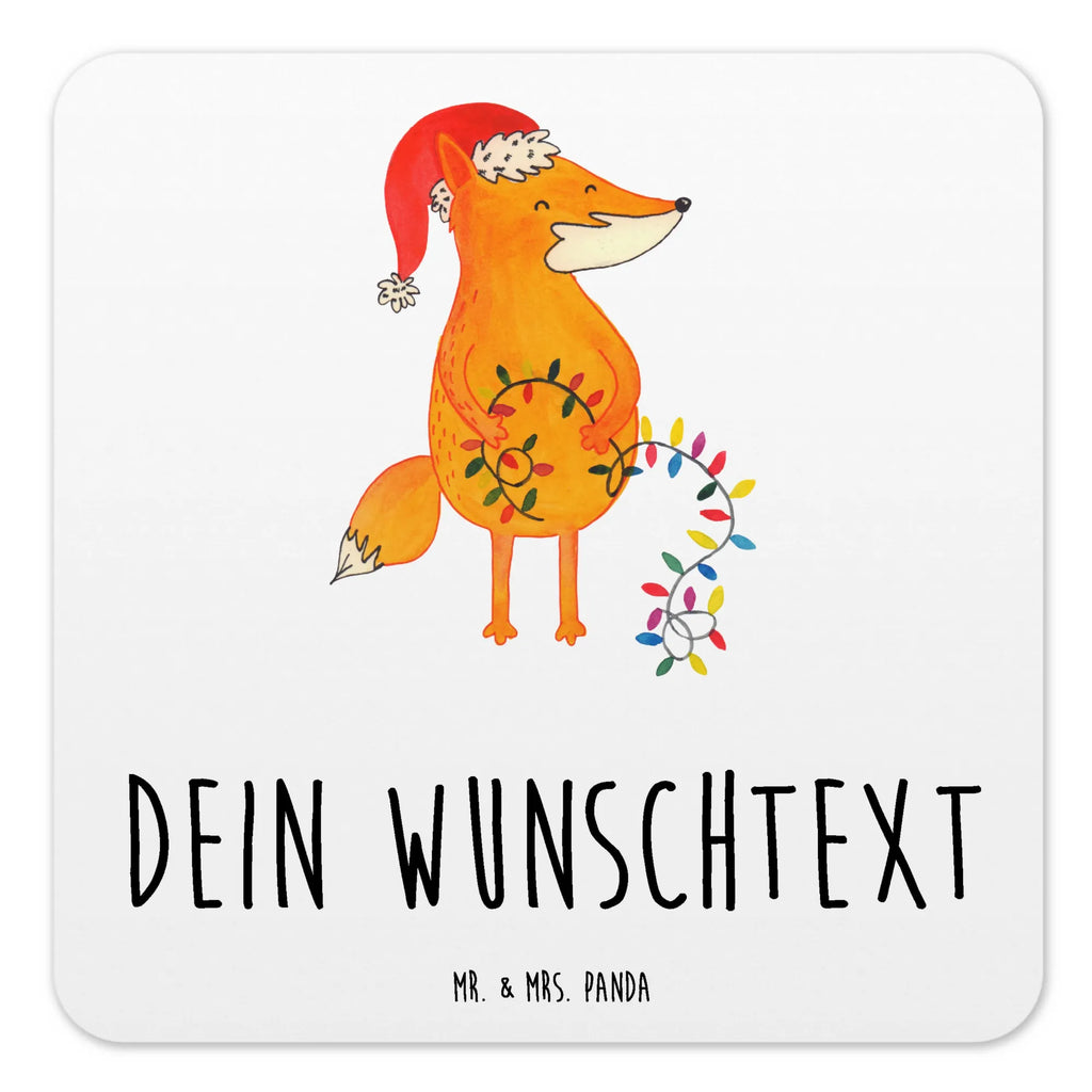 Personalisiertes Untersetzer Set Fuchs Weihnachten Personalisierte Untersetzer, Winter, Weihnachten, Weihnachtsdeko, Nikolaus, Advent, Heiligabend, Wintermotiv, Fuchs, Füchse, Spruch schön, Geschenk Weihnachten, Weihnachtsmann, Weihnachtszeit