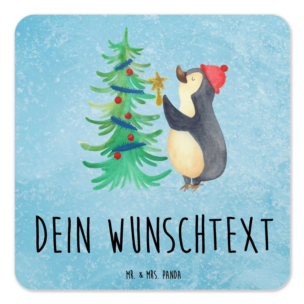 Personalisiertes Untersetzer Set Pinguin Weihnachtsbaum Personalisierte Untersetzer, Winter, Weihnachten, Weihnachtsdeko, Nikolaus, Advent, Heiligabend, Wintermotiv, Pinguin