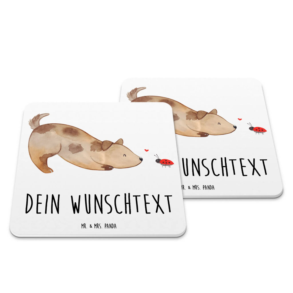 Personalisiertes Untersetzer Set Hund Marienkäfer Personalisierte Untersetzer, Hund, Hundemotiv, Haustier, Hunderasse, Tierliebhaber, Hundebesitzer, Sprüche, Hunde, Hundespruch, Marienkäfer, Mischling, Mischlinghund