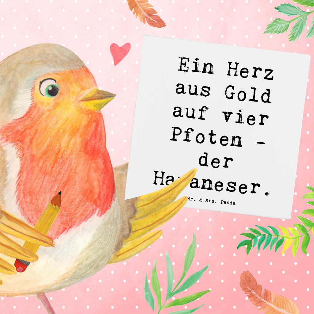 Deluxe Karte Spruch Goldherz Havaneser Karte, Grußkarte, Klappkarte, Einladungskarte, Glückwunschkarte, Hochzeitskarte, Geburtstagskarte, Hochwertige Grußkarte, Hochwertige Klappkarte, Hund, Hunderasse, Rassehund, Hundebesitzer, Geschenk, Tierfreund, Schenken, Welpe