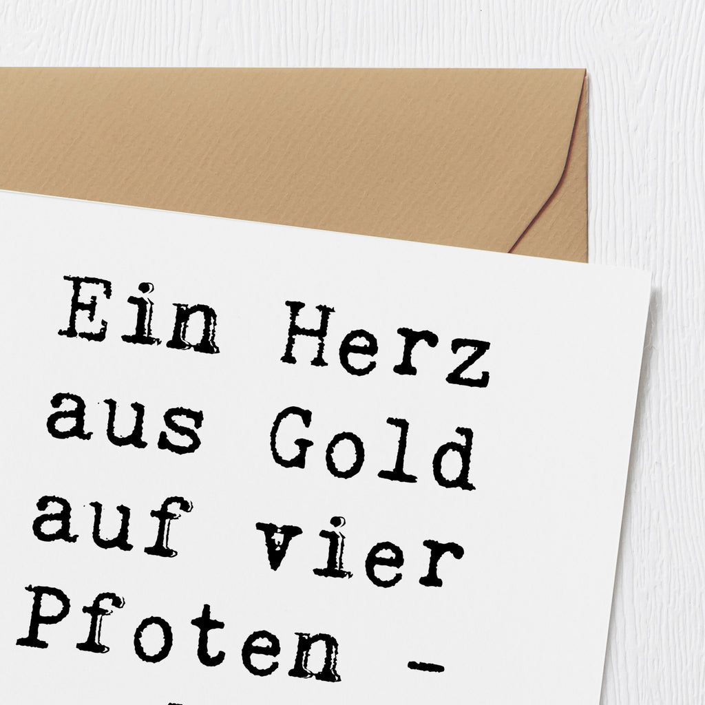 Deluxe Karte Spruch Goldherz Havaneser Karte, Grußkarte, Klappkarte, Einladungskarte, Glückwunschkarte, Hochzeitskarte, Geburtstagskarte, Hochwertige Grußkarte, Hochwertige Klappkarte, Hund, Hunderasse, Rassehund, Hundebesitzer, Geschenk, Tierfreund, Schenken, Welpe