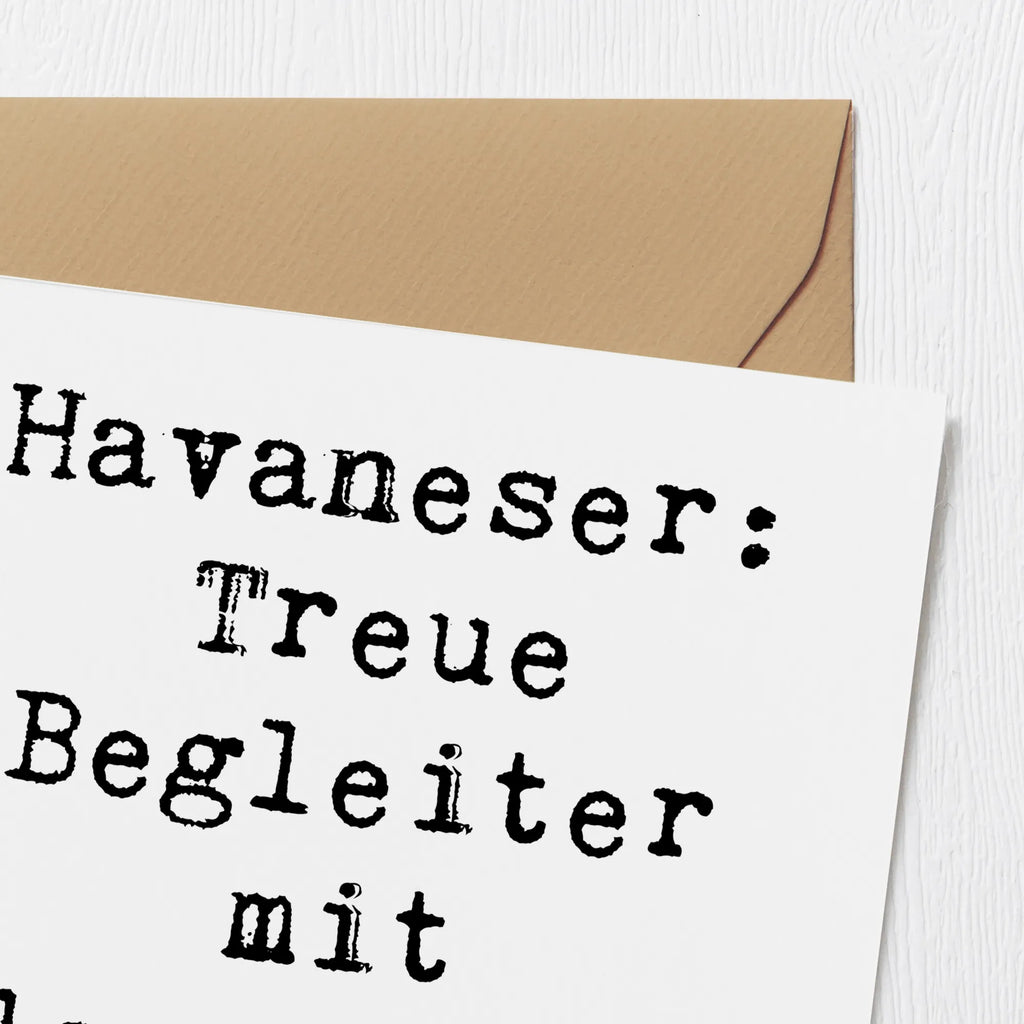 Deluxe Karte Spruch Havaneser Charme Karte, Grußkarte, Klappkarte, Einladungskarte, Glückwunschkarte, Hochzeitskarte, Geburtstagskarte, Hochwertige Grußkarte, Hochwertige Klappkarte, Hund, Hunderasse, Rassehund, Hundebesitzer, Geschenk, Tierfreund, Schenken, Welpe