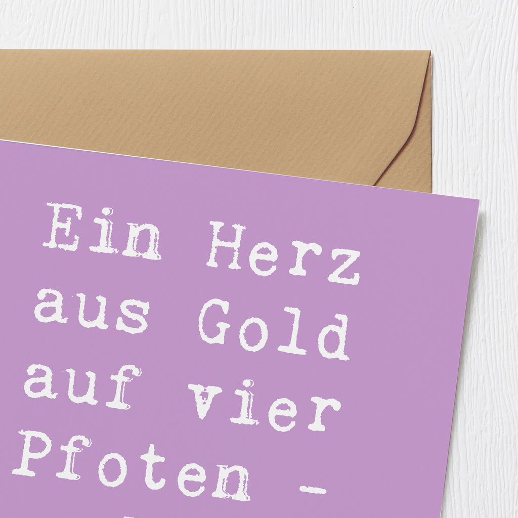 Deluxe Karte Spruch Goldherz Havaneser Karte, Grußkarte, Klappkarte, Einladungskarte, Glückwunschkarte, Hochzeitskarte, Geburtstagskarte, Hochwertige Grußkarte, Hochwertige Klappkarte, Hund, Hunderasse, Rassehund, Hundebesitzer, Geschenk, Tierfreund, Schenken, Welpe